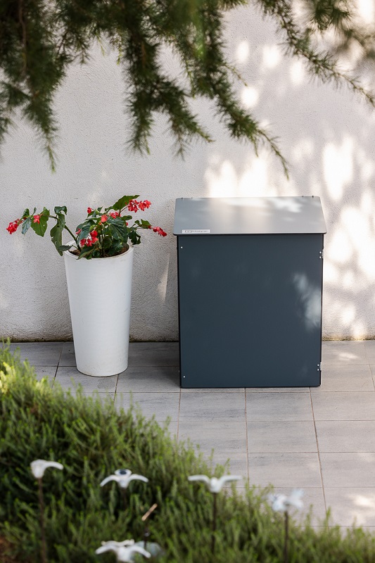 Composteur terrasse natyw contemporain gris anthracite